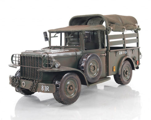 7" Green Metal Hand Painted Model Car