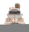 7" Silver Metal Hand Painted Model Car Tabletop Sculpture