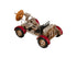 5" Red And Silver Metal Hand Painted Model Car Tabletop Sculpture