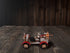 5" Red And Silver Metal Hand Painted Model Car Tabletop Sculpture