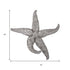 15" Antiqued Silver Resin Starfish Hanging Dimensional Sculpture