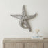 15" Antiqued Silver Resin Starfish Hanging Dimensional Sculpture