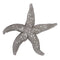 19" Antiqued Silver Resin Starfish Hanging Dimensional Sculpture