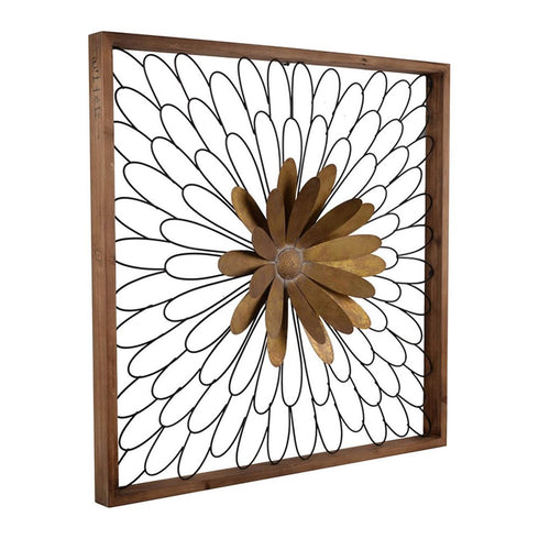 30" X 2" Black Iron Square Framed Art