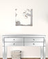 Set of Four White Wood Square Framed Art