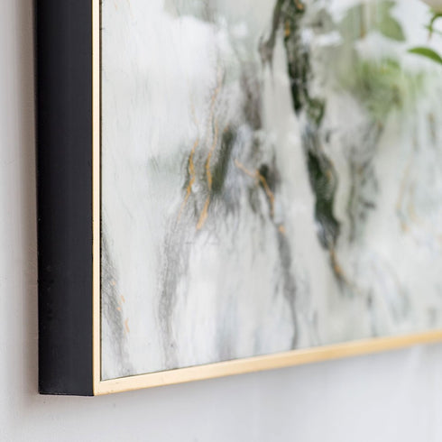 Set of Two White Framed Art