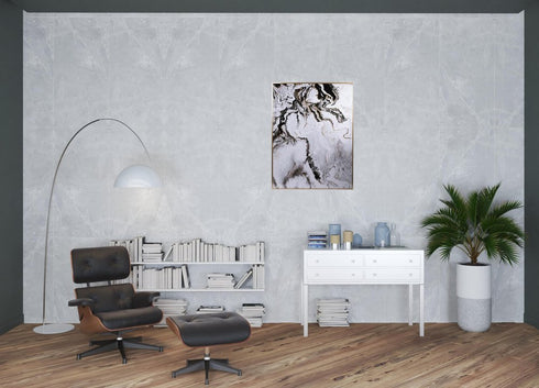Set of Two White Framed Art