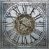 Silver And Gold Antique Style Square Wall Clock
