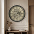 18" Black and Ivory Vintage Gear Industrial Wall Clock