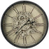 18" Black and Ivory Vintage Gear Industrial Wall Clock
