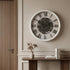 Rustic White Industrial Gear Vintage Wall Clock