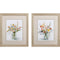 Set of Two Colorful Bouquets Watercolor Wall Art