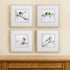 Set of Four Colorful Birds on Branches Wall Art