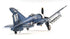 6" Blue Metal Hand Painted Model Airplane Tabletop Sculpture