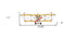 4" Yellow Metal Hand Painted Model Airplane Tabletop Sculpture