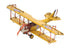 4" Yellow Metal Hand Painted Model Airplane Tabletop Sculpture