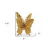Gold Cast Iron Double Butterfly Sculpture