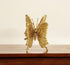 Gold Cast Iron Double Butterfly Sculpture