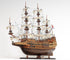 27" Brown Solid Wood Hand Painted Boat