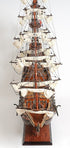 27" Brown Solid Wood Hand Painted Boat