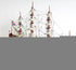33" Wood Brown Sovereign of the Seas Hand Painted Boat Sculpture