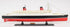 11" Black and Red SS France Boat Hand Painted Decorative Boat