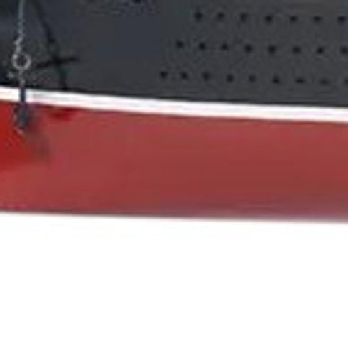 15" Black and Red Normandie Large Boat Hand Painted Decorative Boat