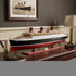 15" Black and Red Normandie Large Boat Hand Painted Decorative Boat