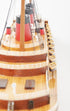 15" Black and Red Normandie Large Boat Hand Painted Decorative Boat