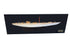12" Black and White Solid Wood Hand Painted Shamrock V Yacht Half-Hull Model Boat