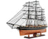 25" Brown And Black Solid Wood Hand Painted Boat
