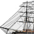 25" Brown And Black Solid Wood Hand Painted Boat