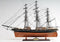 25" Brown And Black Solid Wood Hand Painted Boat