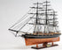 25" Brown And Black Solid Wood Hand Painted Boat