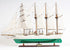 25" Green And White Solid Wood Hand Painted Boat