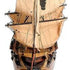 32" Brown Solid Wood Hand Painted Model Boat