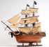 32" Brown Solid Wood Hand Painted Model Boat