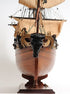 32" Brown Solid Wood Hand Painted Model Boat