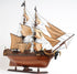 32" Brown Solid Wood Hand Painted Model Boat