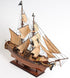 32" Brown Solid Wood Hand Painted Model Boat