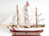 28" Maroon And White Solid Wood Hand Painted Boat