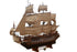 130" Brown Solid Wood Hand Painted Boat