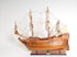 32" Brown Solid Wood Hand Painted Boat