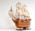 32" Brown Solid Wood Hand Painted Boat