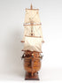 32" Brown Solid Wood Hand Painted Boat