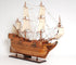32" Brown Solid Wood Hand Painted Boat