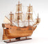 32" Brown Solid Wood Hand Painted Boat