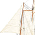 28" Brown Solid Wood Hand Painted Boat