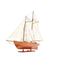 28" Brown Solid Wood Hand Painted Boat