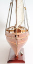 28" Brown Solid Wood Hand Painted Boat